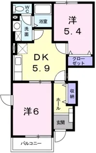 エスポワール永和【1階】の間取り