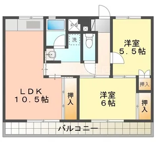 ビレッジハウス三好【3-504号室】の間取り