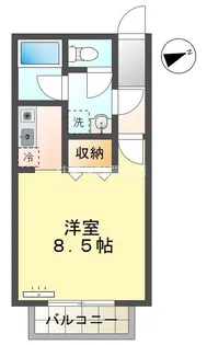 プリミエール豊栄【201号室】の間取り