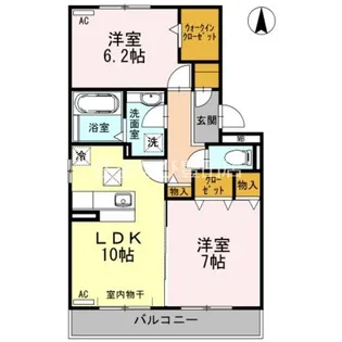 ソレイユ千石 B棟【202号室】の間取り