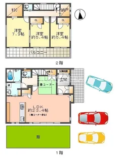 愛知県豊田市花園町馬捨【一戸建】の間取り
