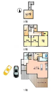 愛知県みよし市黒笹山手【一戸建】の間取り