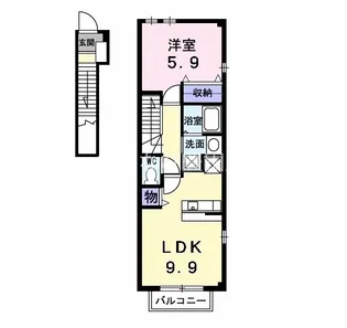 メゾン・ソレイユ【2階】の間取り