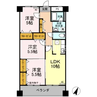 East One【4階】の間取り