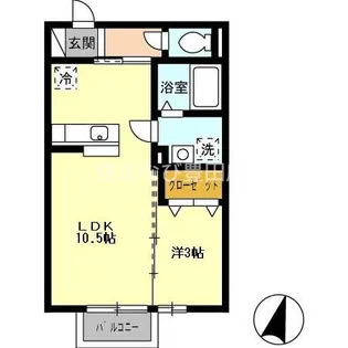 メゾンロワール【203号室】の間取り