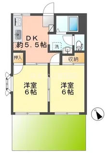 レインボー東山台【103号室】の間取り