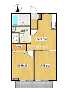 DiasTown大清水 A棟【203号室】の間取り