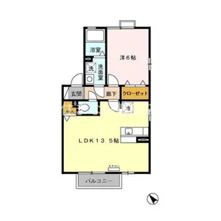 天王ガーデンⅡ A【201号室】の間取り