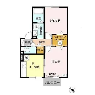 カトゥリアン【101号室】の間取り