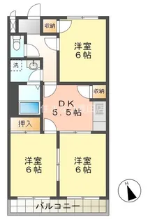 コラージュⅠ【202号室】の間取り