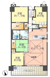 トヨタミッドヒルズ毘森公園【306号室】の間取り