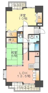グローリアスタウン聖心弐番館【14階】の間取り