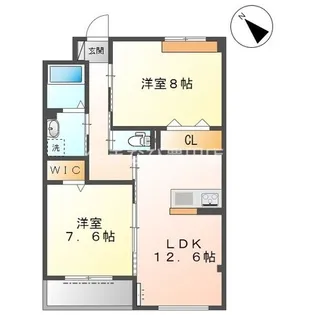 ラガールⅡ【103号室】の間取り