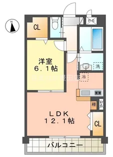 パルティール【305号室】の間取り