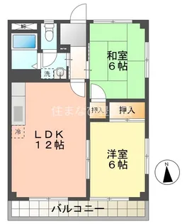 エスポア三好【201号室】の間取り