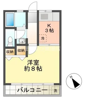 コーポ幸Ⅱ【202号室】の間取り