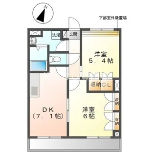 グリーンハイム住吉【2階】の間取り