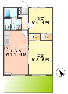 ピュアタウン花園 E棟【103号室】の間取り