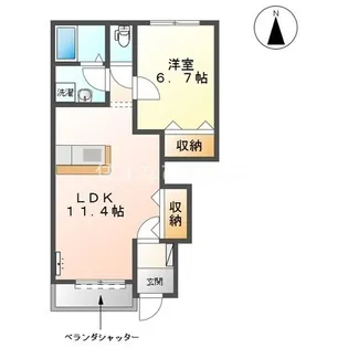 ベルコートⅡ【1階】の間取り