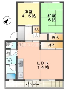 寿恵野ハイツ【409号室】の間取り