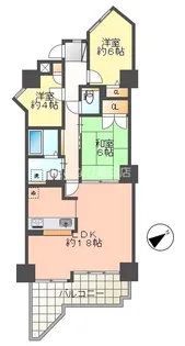 サンシティ上豊田駅南壱番館【800号室】の間取り