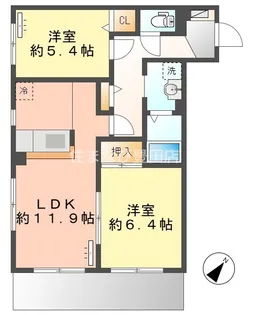 ディアス小川【105号室】の間取り