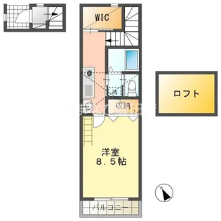 ドミール市木【2階】の間取り