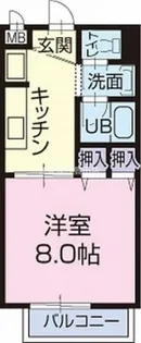 Surplus One 中根【105号室】の間取り