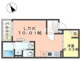 Jack miyukihommachiⅡ【3階】の間取り
