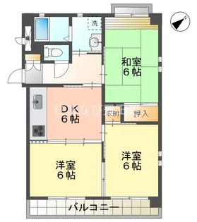 ゼフィール大清水【105号室】の間取り