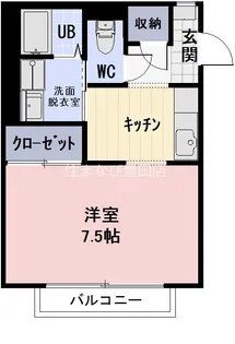 ウイング【202号室】の間取り