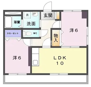 シティハイムころも【2階】の間取り