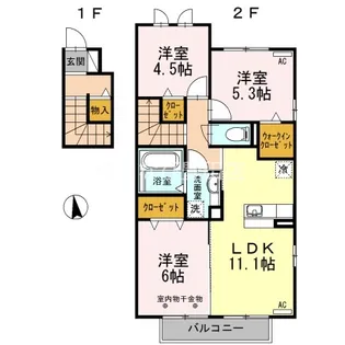 プロムナードA棟【2階】の間取り