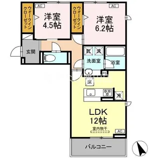 メゾンローズ【103号室】の間取り