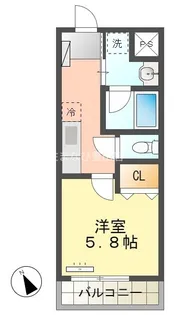 スカイパレス山之手【4階】の間取り