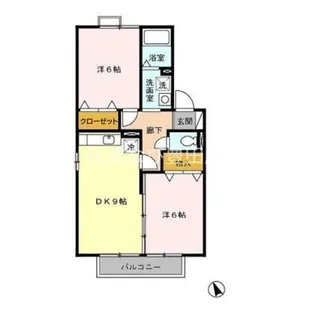 セジュールロイヤル B【2階】の間取り