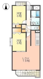 マンションモントレー【4階】の間取り