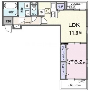 クライネル・ヴァルト【1階】の間取り