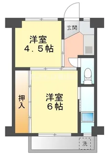 ビレッジハウス若林【6-207号室】の間取り