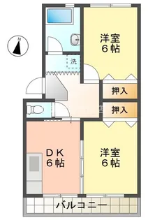 第一平野ハイツ【4階】の間取り