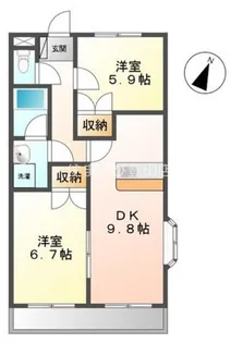 エクセル9【201号室】の間取り