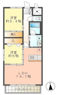 ヴェルデアルズ【303号室】の間取り