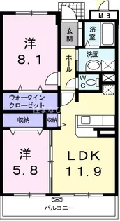 グランデ金谷【2階】の間取り