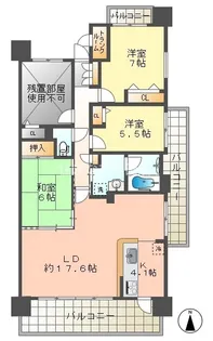 タワー ザ トヨタ【608号室】の間取り