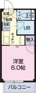 ふれあいハイツ【1階】の間取り