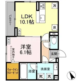 primevere花園【102号室】の間取り