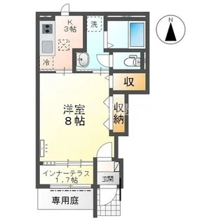 シリウス(Sirius)B棟【1階】の間取り
