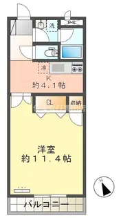 浄水STマンション【4階】の間取り