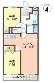 グランドール美山【2階】の間取り