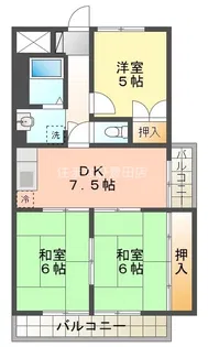 サンハイツ寺田【101号室】の間取り